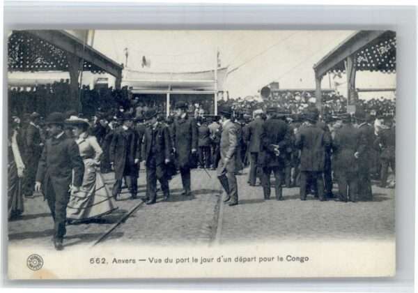 Anvers Antwerpen Anvers Vue Port Jour Depart Congo