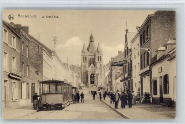 Bonsecours Belgien Grand Rue Strassenbahn Chaussures Grenz
