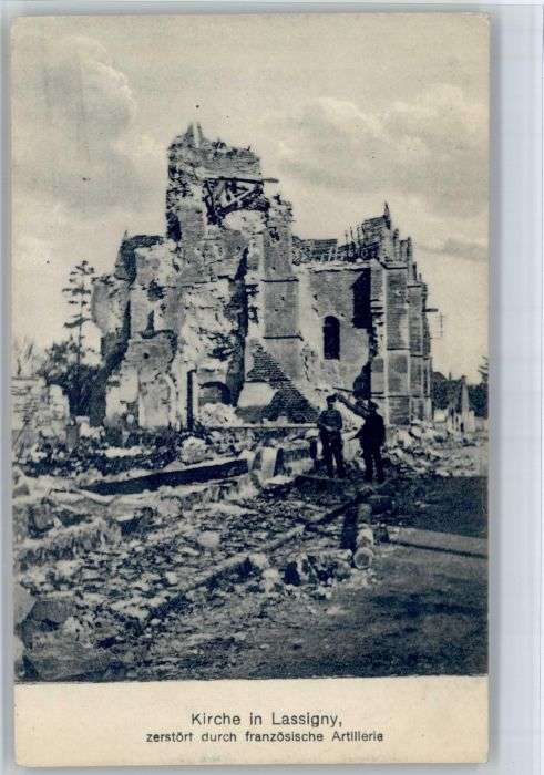 Lassigny Artillerie Zerstörung