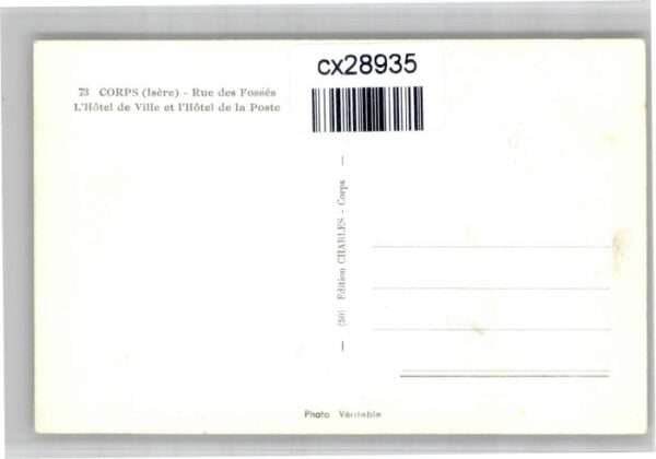 Corps Isere Rue fosses Hotel de Ville Hotel Poste – Bild 2