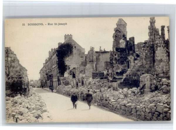 Soissons Rue St. Joseph Zerstörung