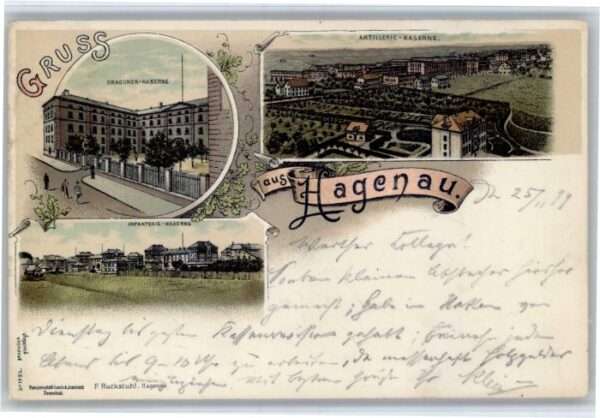 Hagenau Elsass Dragoner Kaserne Artillerie Infanterie