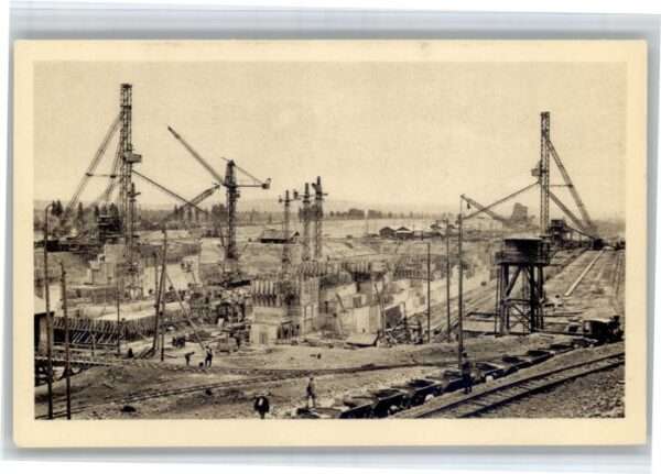 Kembs Chantiers Ecluse Bau Stauwehr