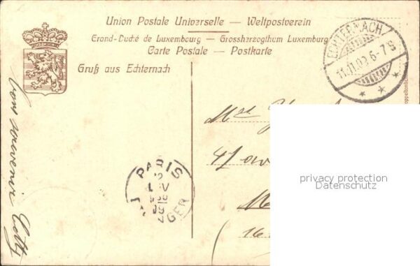 Echternach Ancien Hotel de Ville Wappen Krone Stem – Bild 2