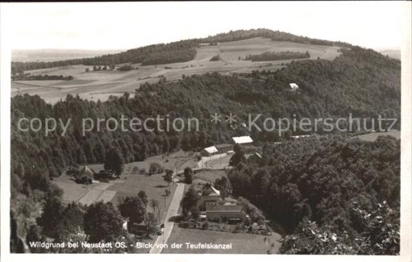 Wildgrund Oberschlesien Blick von der Teufelskanzel