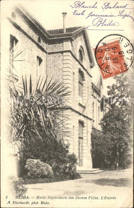 Blida Algerien Ecole Superieure des Jeunes Filles. L'
