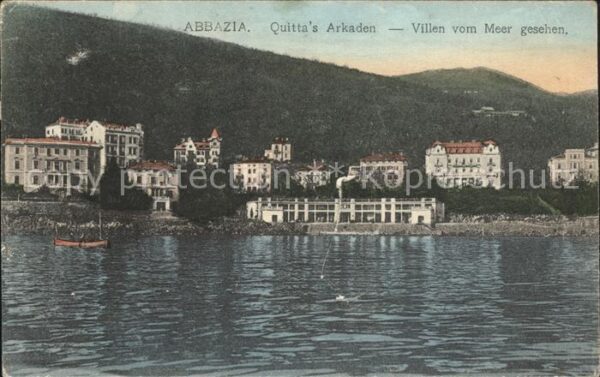 Opatija Abbazia Quitta's Arkaden Villen von Meer gesehe
