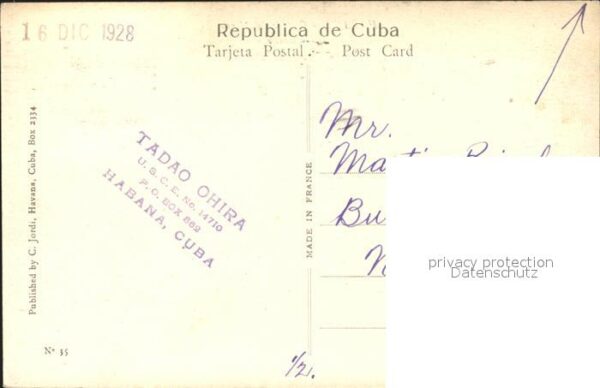 Habana Havana Castillo del Morro Stempel auf AK – Bild 2