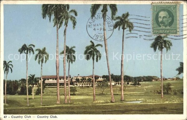 Habana Havana Country Club Stempel auf AK