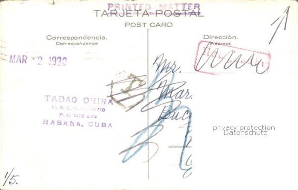 Habana Havana Country Club Stempel auf AK – Bild 2