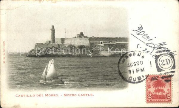 Habana Havana Castillo del Morro Stempel auf AK