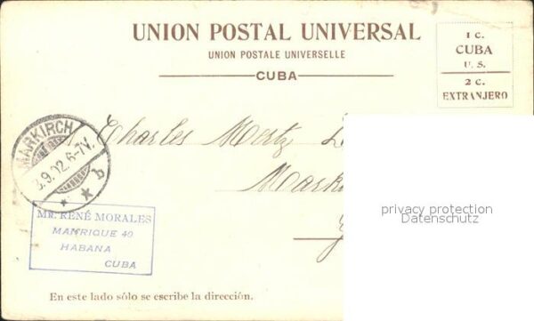 Habana Havana Castillo del Morro Stempel auf AK – Bild 2