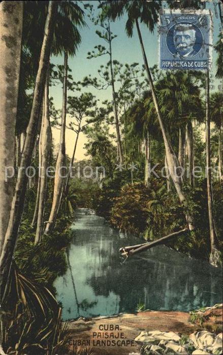 Cuba Cuba Paisaje Cuban Landscape Stempel auf AK