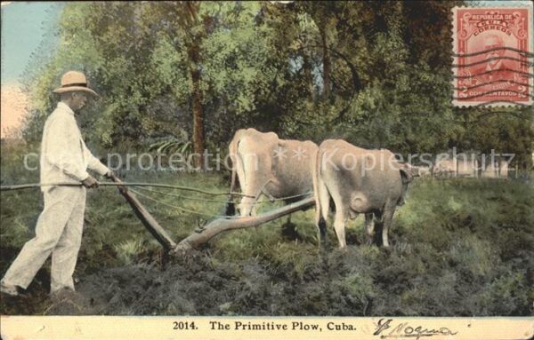Cuba Cuba The Primitive Plow Feldarbeit Stempel a
