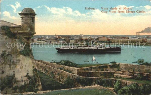 Habana Havana Vista desde el Morro Castillo Dampfer