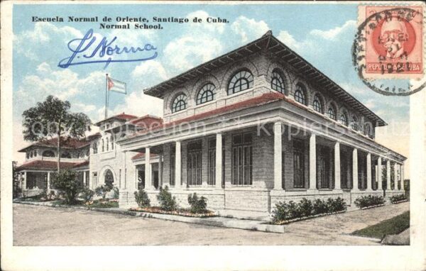 Santiago de Cuba Escuela Normal de Oriente Stempel auf A