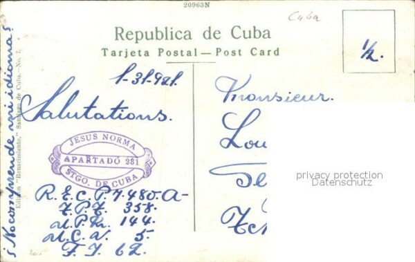 Santiago de Cuba Escuela Normal de Oriente Stempel auf A – Bild 2