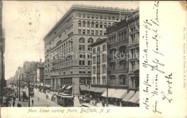 Buffalo New York Main Street looking North Tram