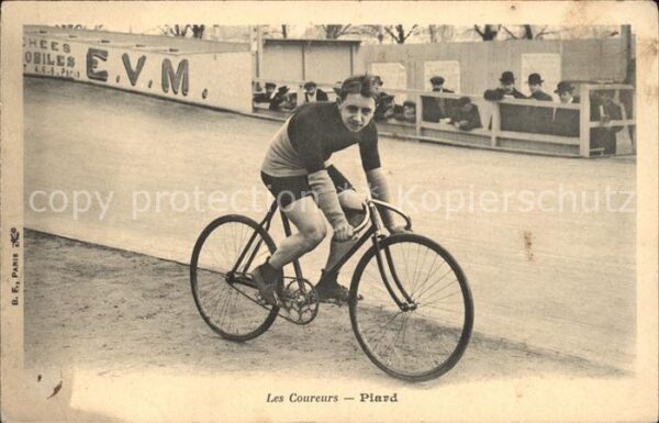 Radsport Bahnradsportler Charles Piard Fahrrad