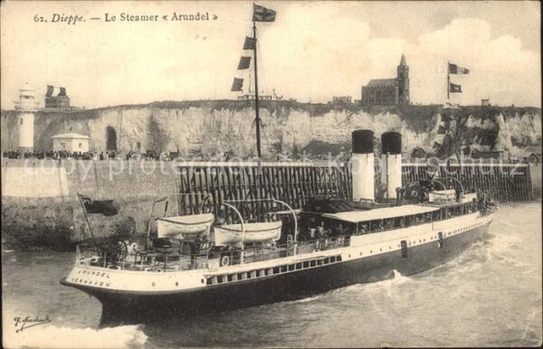Dampfer Binnenschifffahrt Arundel Dieppe