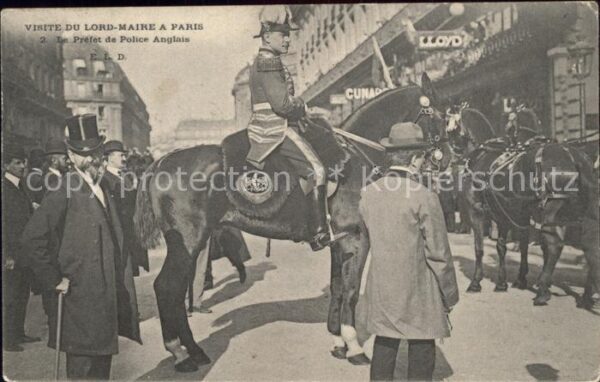 Polizei Pferd Besuch Lord-Mair Paris
