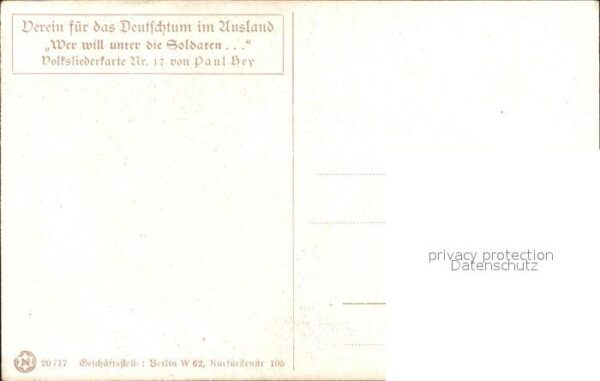 Hey Paul Nr. 17 Volksliederkarte Wer will unter die – Bild 2