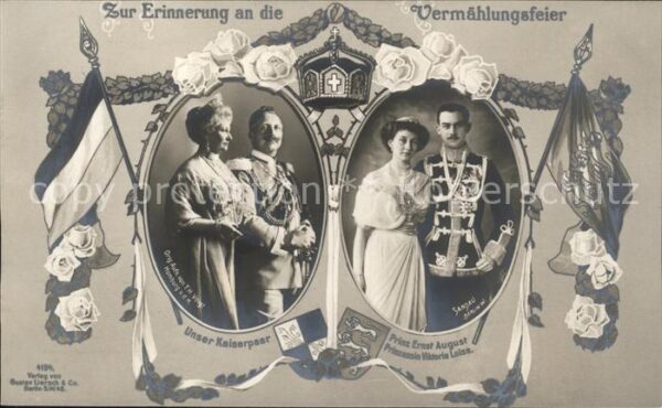 Wilhelm II Kaiserin Auguste Viktoria Prinz Ernst A