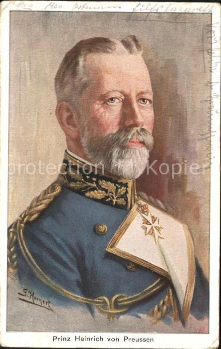 Adel Preussen Prinz Heinrich  Künstlerkarte S. Horner