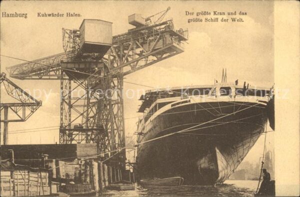 Werftbau Blohm und Voss Hamburg Kuhwärder Hafen
