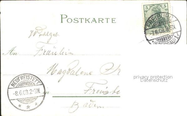 Trompeter Scheffel Freiburg im Breisgau Litho – Bild 2