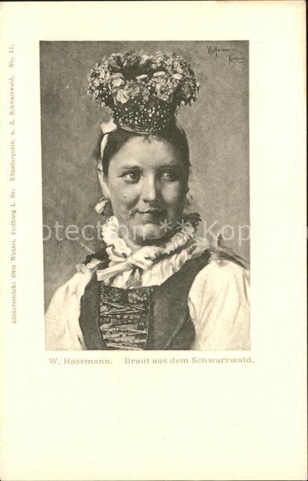 Hasemann W. Braut Schwarzwald Tracht