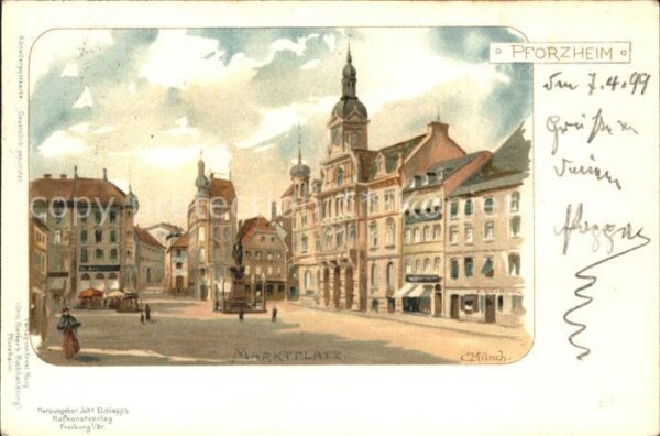 Muench C. Pforzheim Marktplatz