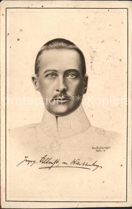 Adel Wuerttemberg Herzog Albrecht Künstlerkarte Ev. Brünc