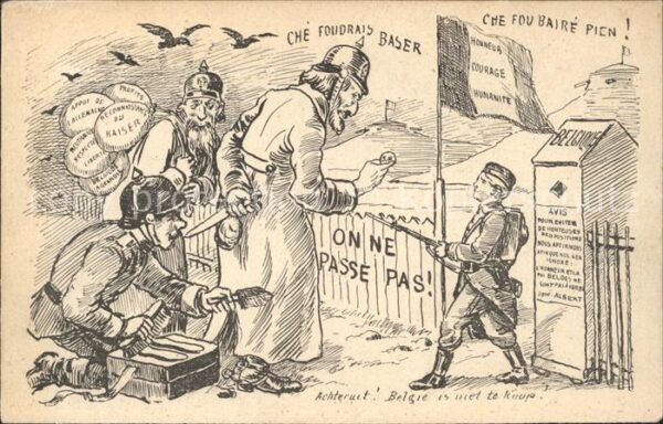 Politik Satire Frankreich Belgien Schuhputzer