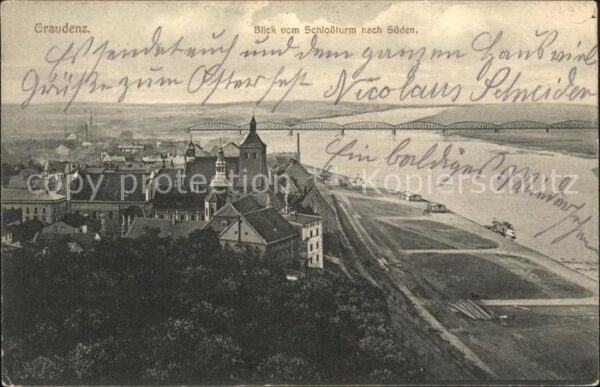 Graudenz Westpreussen Blick vom Schlossturm