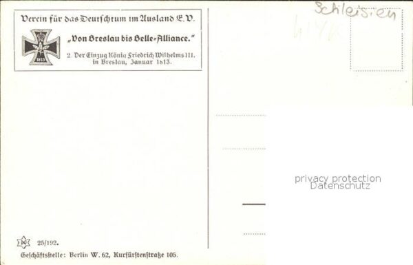 Breslau Niederschlesien Soldatan auf Pferden Einzug König Fried – Bild 2