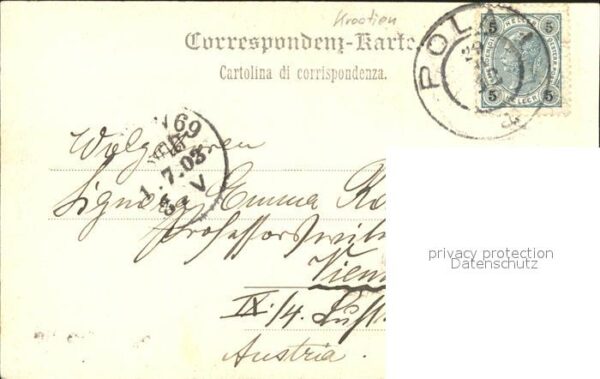 Pola Pula Croatia Corso Francesco Giuseppe Schiffe – Bild 2