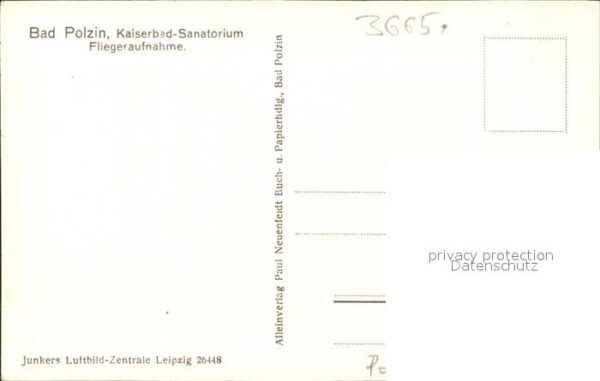 Bad Polzin Polczyn-Zdroj Kaiserbad-Sanatorium Fliegeraufnahme – Bild 2