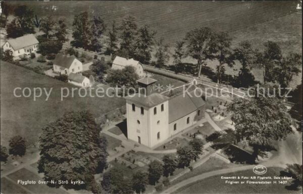 Kalland Strö kyrka Fliegeraufnahme