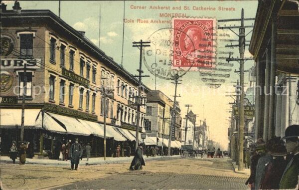 Montreal Quebec Corner Amherst Sainte Catherine Streets