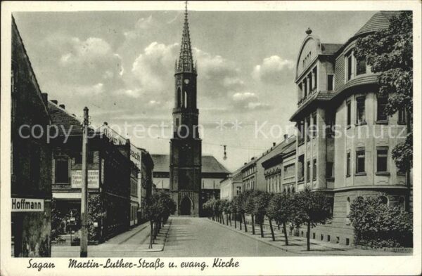 Sagan Martin Luther Strasse und Evangelische