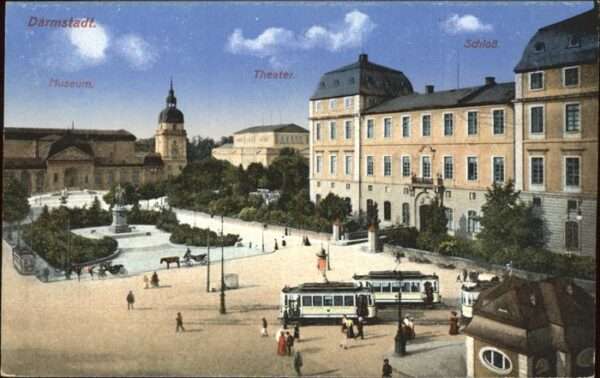 Strassenbahn Darmstadt Museum Theater Schloss