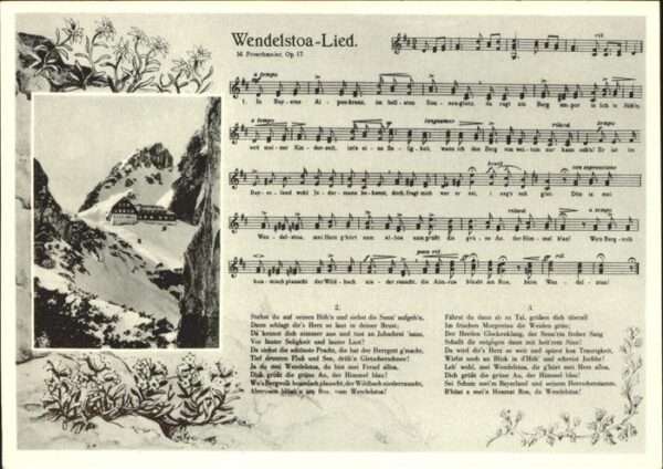 Liederkarte Wedelstoa M. Froschmaier