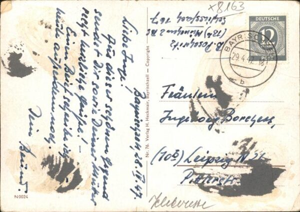 Kuenstlerkarte W. Hohenegg Nr. 0024 Bayrischzell Wende – Bild 2