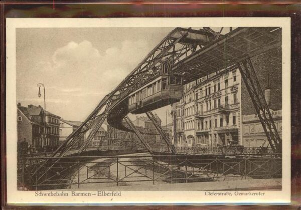 Schwebebahn Wuppertal Barmen-Elberfeld Cleferstrass
