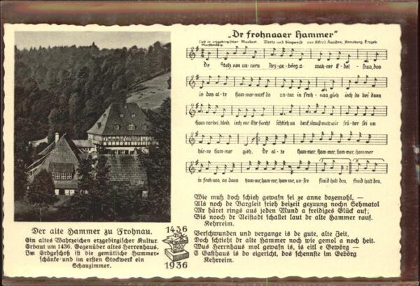 Liederkarte Dr frohnaaer Hammer Frohnau