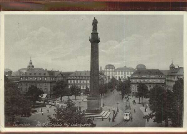 Strassenbahn Darmstadt A.H.-Platz Ludwigsäule