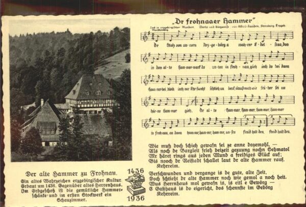 Liederkarte Dr frohnaaer Hammer Frohnau