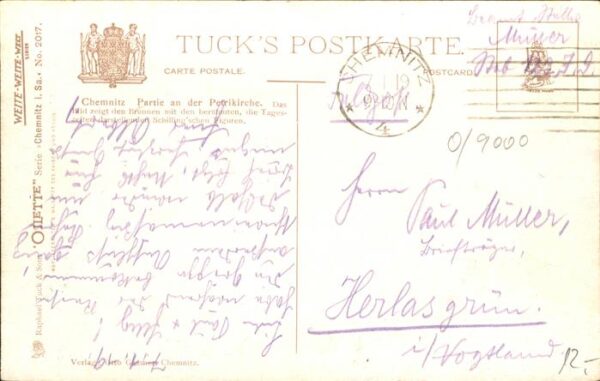 Verlag Tucks Oilette Nr. 2017 Chemnitz Petrikirche – Bild 2
