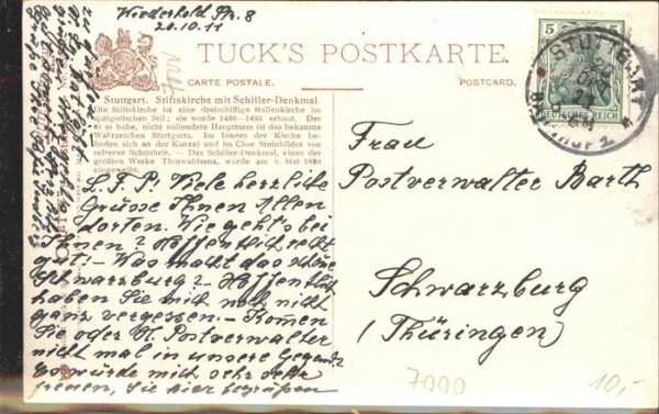 Flower Charles E Nr. 653 B Stuttgart Stiftskirche Schill – Bild 2